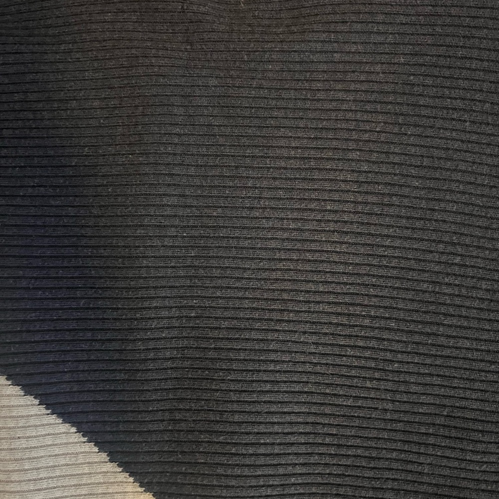 Vince Camuto Navy Beige Colorblock Ribbed Dolman Sleeve Knit Sweater Women Small - Picture 5 of 5